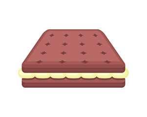 Cookies with filling isolated. Chocolate cookies with cream