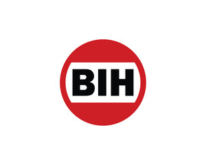 BIH logo design vector template. BIH