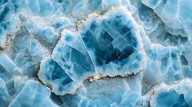 close up of sample of natural stone from geological collection  polished larimar gem stone isolated on white background from Dominicana : Generative AI