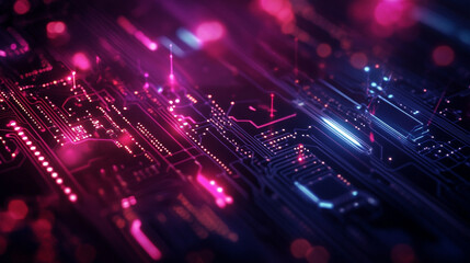 Obraz premium Using artificial intelligence in computer databases. Illustration of a modern CPU, brain connected to the motherboard, abstract future technology concept illustration