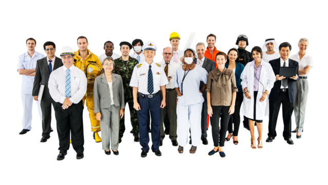 Labor union png people sticker, transparent background