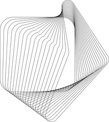 Rounded square line with blending modern. Technology style, future, science, digital © bebuntoon