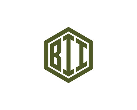BII logo design vector template. BII
