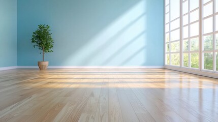 Elegant Minimalistic Room Design Captured in a Professional Photograph with Soft Blur Background