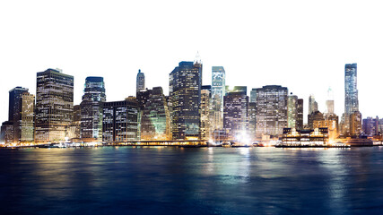 Obraz premium PNG New York cityscape border, transparent background