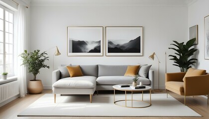 Fototapeta premium Photo interior modern design room 3d illustration