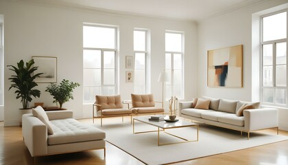 Photo interior modern design room 3d illustration