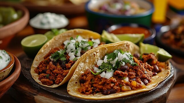 delicious typical homemade Mexican food : Generative AI
