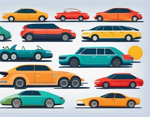 Fototapeta premium Dented door of car after accident, collision impact on vehicle. Impact damage. Damaged car rear door, huge dents after road collision 