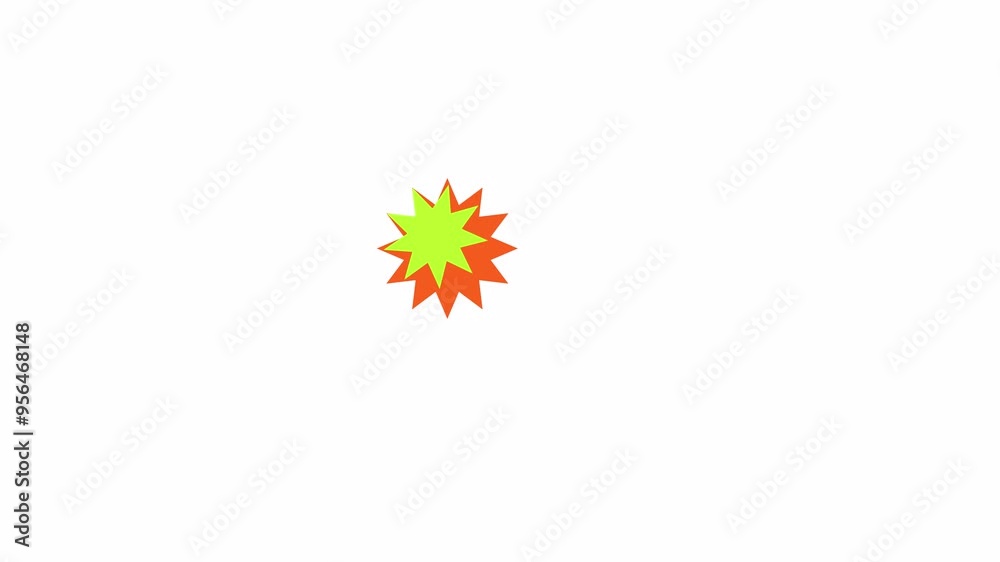 Poster double stars rotation loading animation. digital technology update animated element 2d abstract 4k v