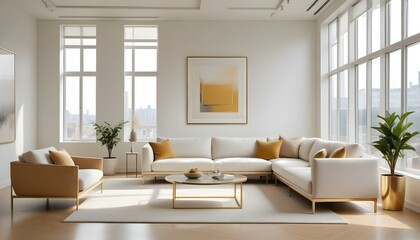 Photo interior modern design room 3d illustration