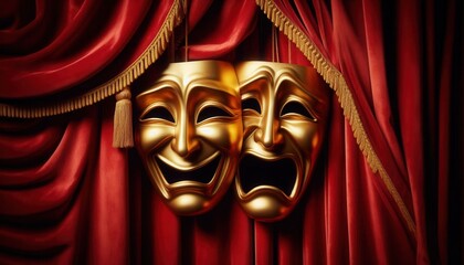 crying and laughing theater mask