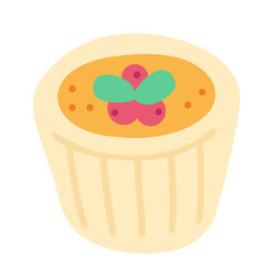 Creme brulee illustration