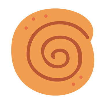 Cute cinnamon roll illustration