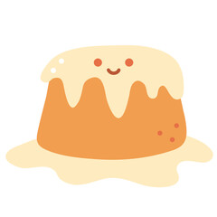 Cute pudding illustration