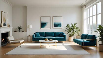 Photo interior modern design room 3d illustration