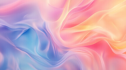 Obraz premium Miękkie, pastelowe tło z dynamicznymi, skręconymi kształtami w intensywnych kolorach. 