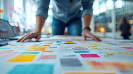 Fototapeta premium 25. Business plan with a SWOT analysis, identifying strengths and opportunities.