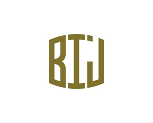 BIJ logo design vector template. BIJ