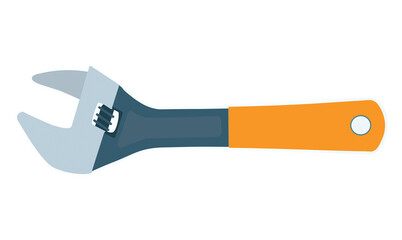 Adjustable wrench png sticker, transparent background