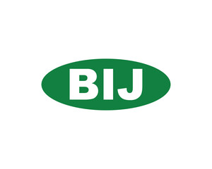 BIJ logo design vector template. BIJ