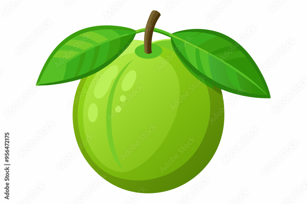 Wall mural fresh guava icon illustration vector