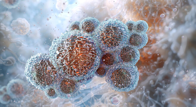 Ureaplasma bacteria pathogenic microorganism. Urogenital tract, sexually transmitted bacterial infections, pelvic inflammatory disease, infertility. Medical research, scientific 3D microscopic image