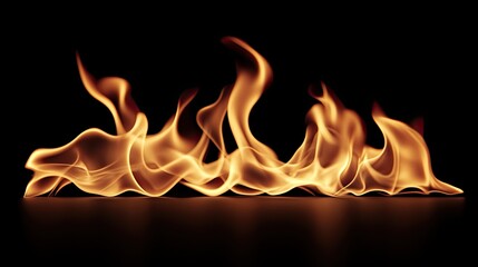 A fiery abstract background with flames dancing and swirling against a black backdrop.