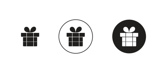 Gift box icon, box ribbon vector, gift boxes line icon, christmas gift boxes icon vector illustration