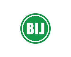 BIJ logo design vector template. BIJ