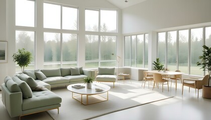 Fototapeta premium Photo interior modern design room 3d illustration