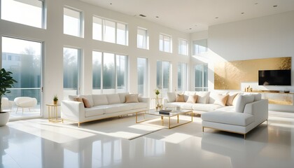 Fototapeta premium Photo interior modern design room 3d illustration