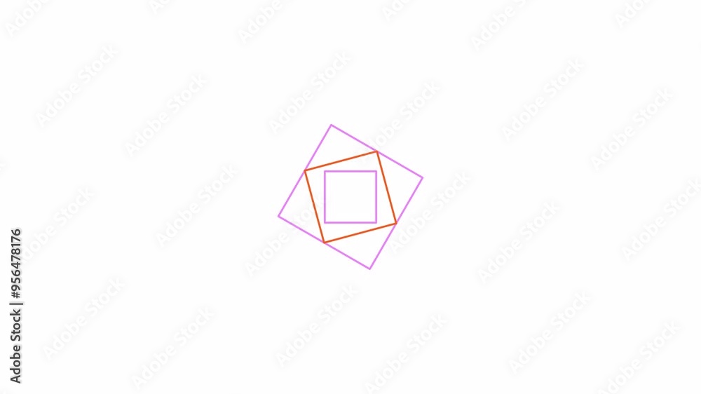 Poster squares rotating in different directions loading animation. app update animated element 2d abstract 