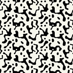 Vector seamless pattern. Modern stylish texture with smooth natural maze. Repeating abstract tileable background. Compound organic shapes. Trendy abstract surface design.