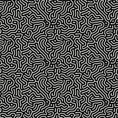 Obraz premium Vector seamless pattern. Abstract confused texture. Monochrome natural looped spots. Creative spotty background. Decorative tileable design. 