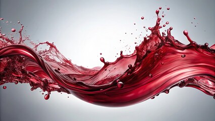 Flowing red wine splash in abstract texture on background, perfect for wine and beverage related designs