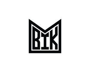 Fototapeta premium BIK logo design vector template. BIK