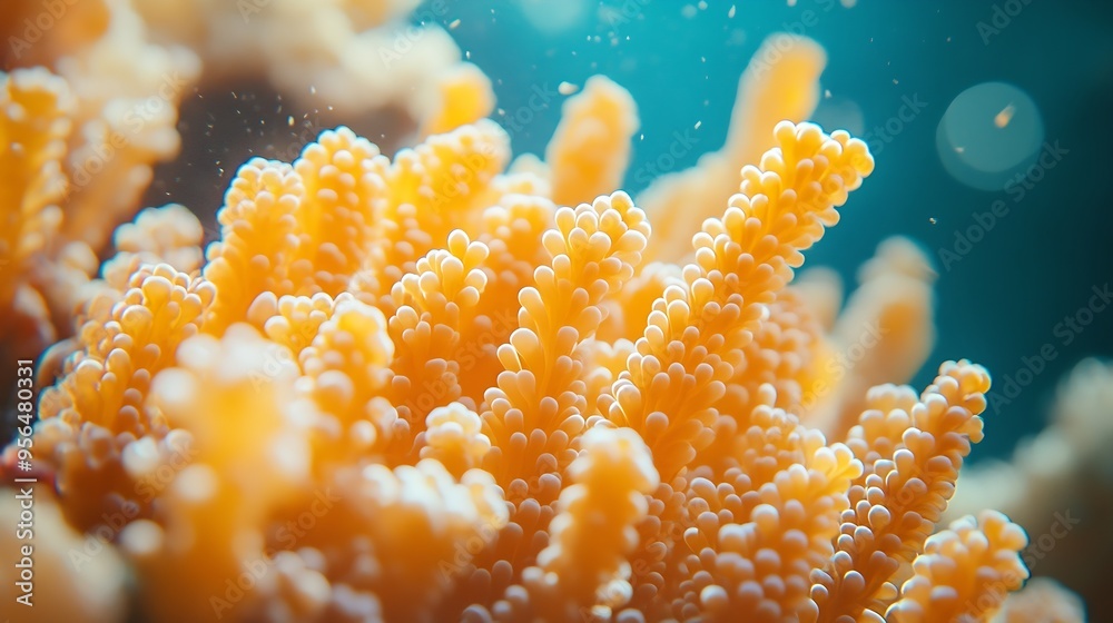 Poster coral texture underwater background reef abstract sea : Generative AI