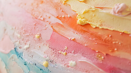 Watercolor Cake, showing the brushstroke details and smooth gradient colors