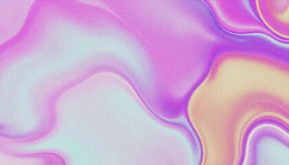 Holo abstract 3D shapes, whit grainy noise effect purple and blue abstract fluid shapes against a light background
