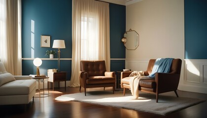 Photo interior modern design room 3d illustration