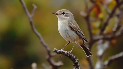 Obraz premium spotted flycatcher wild nature small birds birdwatching bird photo wild life wild flycatcher amboseli kenya africa kumargowda : Generative AI