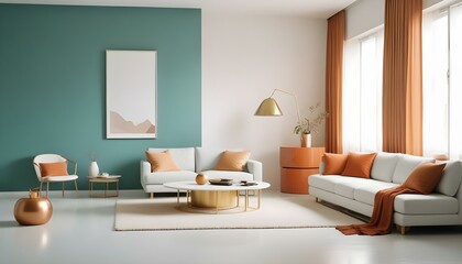 Photo interior modern design room 3d illustration