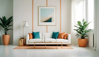 Photo interior modern design room 3d illustration