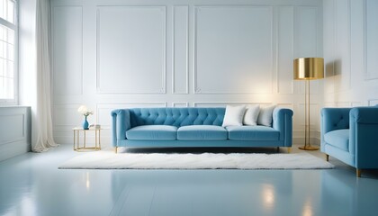 Photo interior modern design room 3d illustration