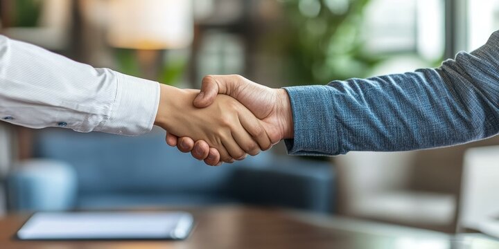 Two hands shake, a deal is made.