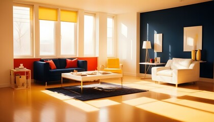 Photo interior modern design room 3d illustration
