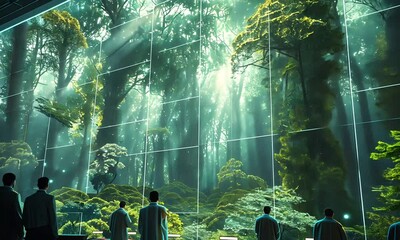 Futuristic Forest Visualization