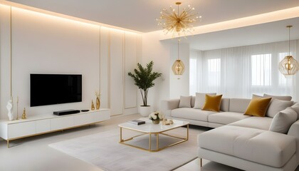 Photo interior modern design room 3d illustration