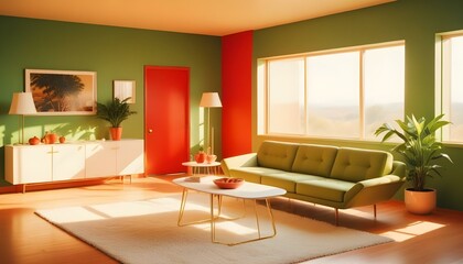 Photo interior modern design room 3d illustration